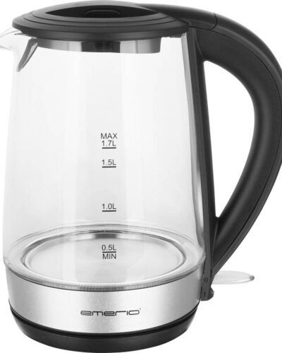 EMERIO WK-123131 Waterkoker Snoerloos, BPA-vrij RVS, Zwart