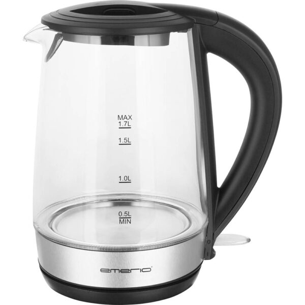 EMERIO WK-123131 Waterkoker Snoerloos, BPA-vrij RVS, Zwart