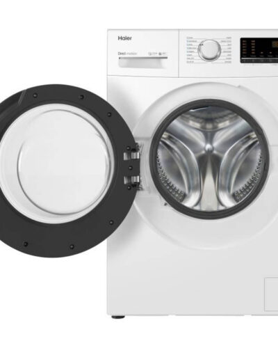 HAIER HW90-B1239N-FR vooraan gemonteerde wasmachine - 9 kg - Inductiemotor - 1200 tpm - Klasse A - Stoom - Wit