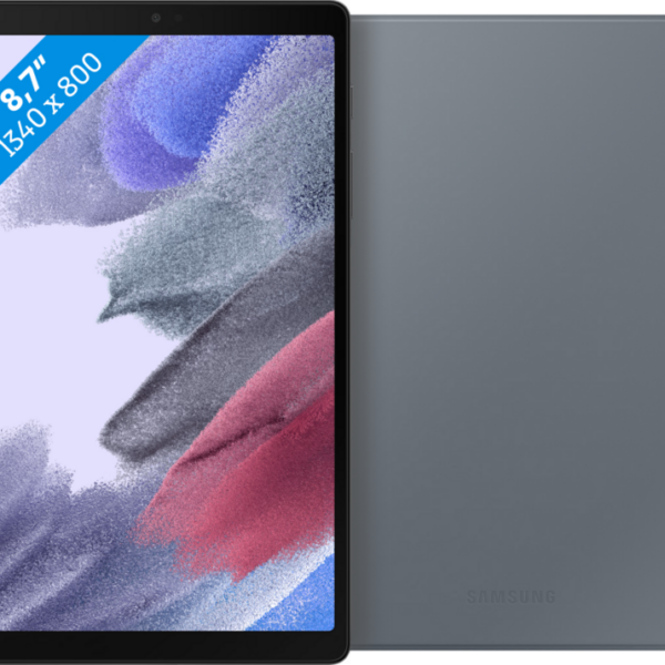Samsung Galaxy Tab A7 Lite 32GB Wifi + 4G Zwart + Samsung Book Cover Grijs