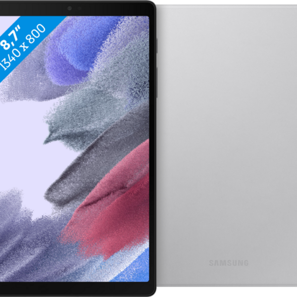 Samsung Galaxy Tab A7 Lite 32GB Wifi Zwart + Samsung Book Cover Zilver