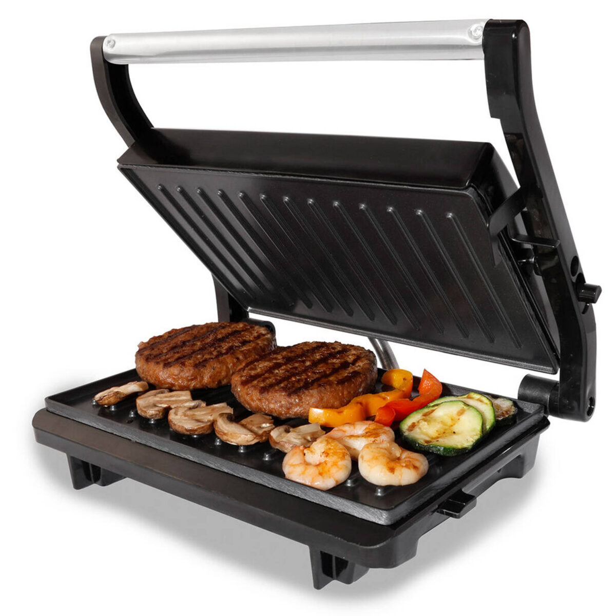 Tomado TGC2001S - kleine contactgrill - zwart/rvs - 750 watt