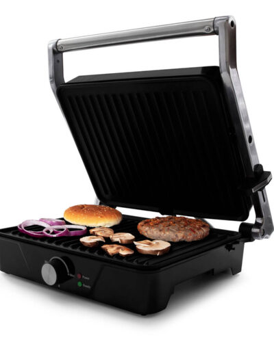 Tomado TGC4001S - Grote contactgrill - Instelbare temperatuur - 2000 Watt - Zwart/RVS