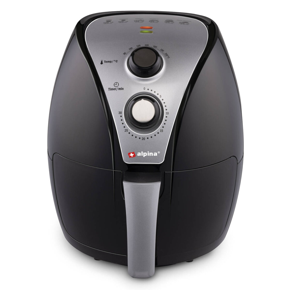 Alpina Airfryer - Hetelucht Friteuse XL - 3,2 liter - Zwart