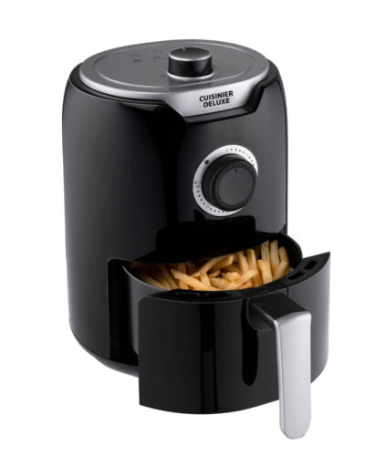 Cuisinier Deluxe Hetelucht friteuse - Airfryer - Gezond Frituren - Hetelucht Frietpan - met Timer - 2 Liter