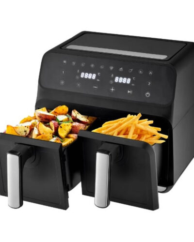 Deski Dubbele Airfryer 8L - Timerfunctie - Tot 200 Graden - Zwart