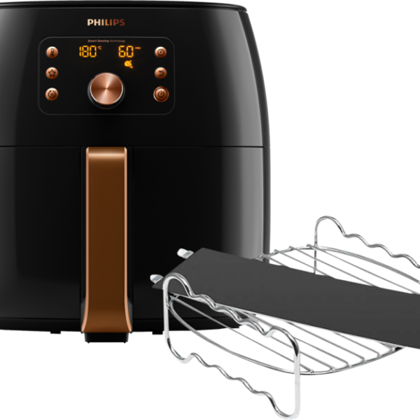 Philips Airfryer XXL Smart Sensing Premium HD9867/90 + Kookrek + Panverdeler